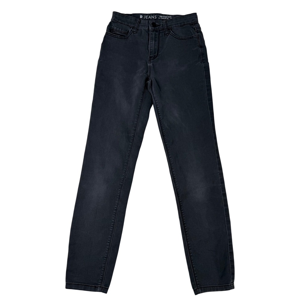 R Jeans Petite‎ Skinny Jeans Dark Wash Ripped High Rise Gothcore 25